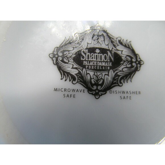 Shannon Palace Damask Black On White 3" H X 5 1/2" W Cereal Bowls Set Of 4 Bowls - Picture 7 of 7